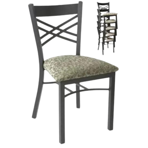 Astra Stacking Cross Back Chair - Black