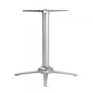 Self-Leveling 27" Table Base Nurocco (Dining Height) Cast-Aluminum - Silver