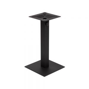 Margareth Standard Height Indoor/Outdoor 28" Black Square Table Base with Umbrella Hole