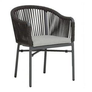 Modern Outdoor Club Chair (Grey-Rope)