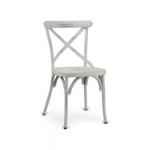 Dutch Cross-Back Aluminum Stacking indoor/outdoor Dining Chair