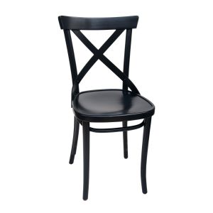 X Back Bistro Chair Black